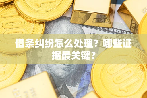 北京借条纠纷怎么处理？哪些证据最关键？