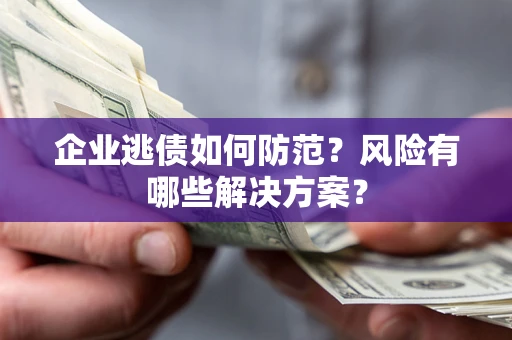 北京企业逃债如何防范？风险有哪些解决方案？