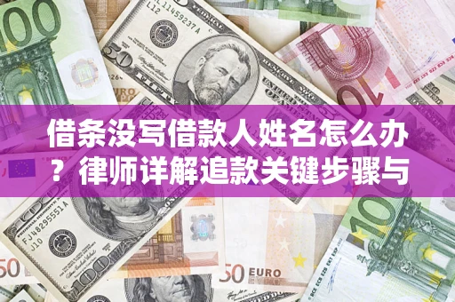 北京借条没写借款人姓名怎么办？律师详解追款关键步骤与证据链构建